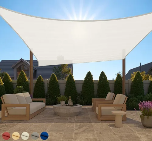 Vista 25 de GORILLA GRIP - Toldo parasol resistente, protección UV, resistente a la decoloración, desgarros y óxido, rectangular, con bordes curvos que bloquean