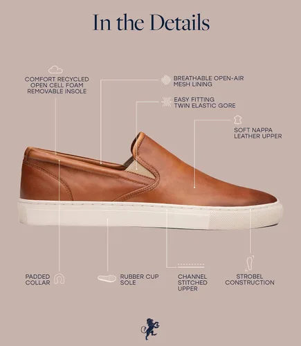 Vista 3 de Dunross & Sons Men's Fashion Sneakers, Leather Sneakers for Men, Lace-up Low Top Mens Casual Shoes, Comfortable Dress Shoes.