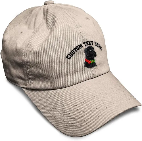 Vista 13 de Gorra de béisbol suave negra con cabeza de laboratorio bordada para perros, sarga de laboratorio negra, de algodón, con mosca de dragón, sombreros