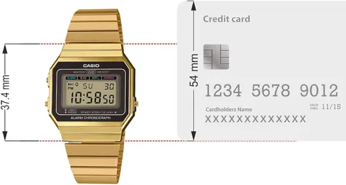 Vista 7 de Casio Casio A700WG-9A de moda digital para mujer 374×355×6mm