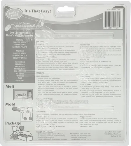 Vista 2 de Make N' Mold Witch Pops - Molde para dulces con instrucciones de derechos de autor de CybrTrayd, transparente