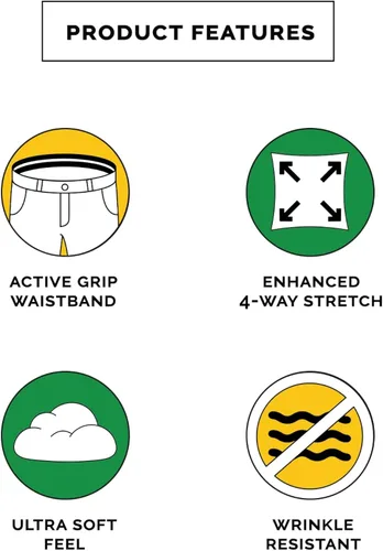 Vista 5 de Tipsy Elves Pantalones de golf para hombre, elásticos en 4 direcciones, resistentes a las arrugas, atléticos de golf