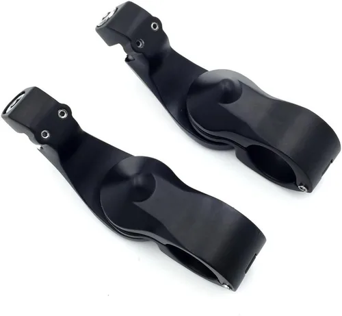 Vista 5 de HK MOTO - Kit 111 - Kit de montaje de clavijas de pie ajustable en ángulo corto negro de 2.5 pulgadas para protector de motor de 1.25
