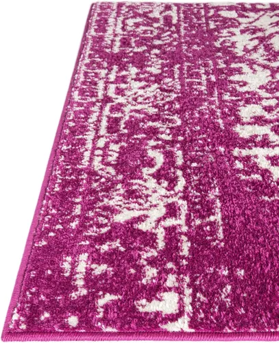 Vista 5 de Rugs.com Arlington Collection - Alfombra de pasillo de 12 pies, color morado, de pelo medio, perfecta para pasillos, entradas