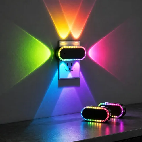 Vista 9 de Briignite Night Light Plug into Wall, 3CCT Projector Night Light 2 Pack