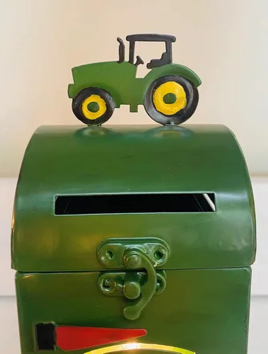 Vista 8 de The Farm Deer Tractors Calentador de cera para cera perfumada para derretir modelo M Rural Buzón con adorno Cosecha Acción de Gracias Otoño Regalos
