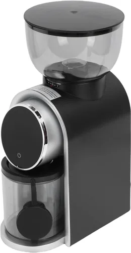 Vista 11 de Molinillo de café eléctrico, panel de control LED, molinillo de granos de café cónico con 25 ajustes de molienda ajustables, molinillo de máquina