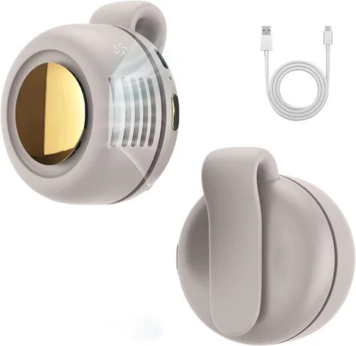 Vista 9 de Portable Clip on Fan, Mini Bladeless Fans for Shirts and Waist, 3-Speed Silent and Adjustable Wind Direction Rechargeable Cooling Fans, Versatile