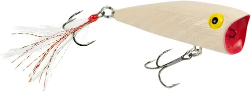 Vista 7 de Rebel Señuelo de pesca Pop-R con plumas Topwater Popper Plateado negro