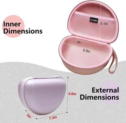 Vista 2 de Funda LTGEM compatible con auriculares Beats Solo 4 / Studio Pro/Studio 3 / Solo 3 On-Ear, negro (solo funda)