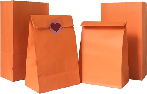 Vista 7 de Artseen Bolsas de papel de recuerdo de fiesta para fiestas y celebraciones, bolsas de papel tratadas de 5.10 x 3.10 x 9.4 pulgadas (24 unidades)