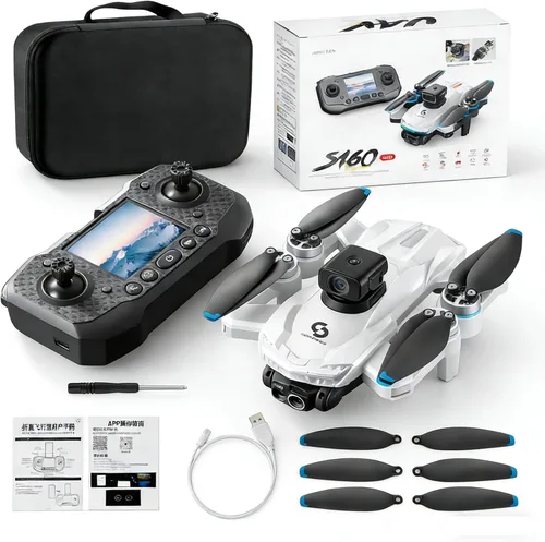 Vista 7 de ikaufen YL3 Mini Drone con doble cámara, flujo óptico flotante, zoom 50X, rollo de acrobacias de 360°, cuadricóptero RC para niños y principiantes