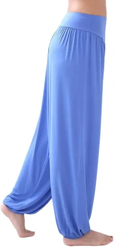 Vista 119 de Pantalones de algodón modal para mujer de AvaCostume, pantalones suaves para practicar yoga o deportes.