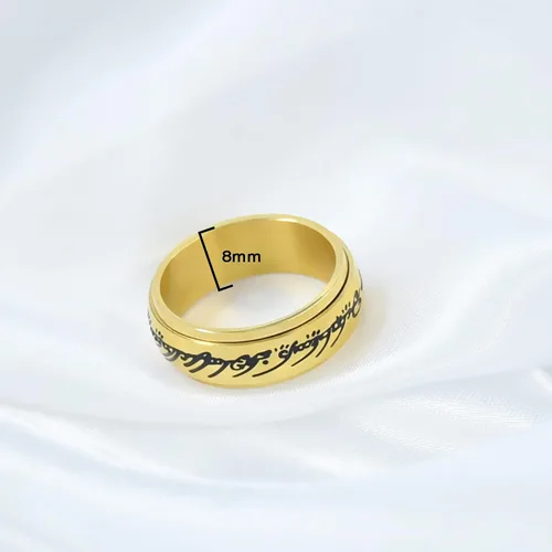 Vista 8 de Anillo de poder para hombres y mujeres, anillo para ansiedad de Lord of the Rings