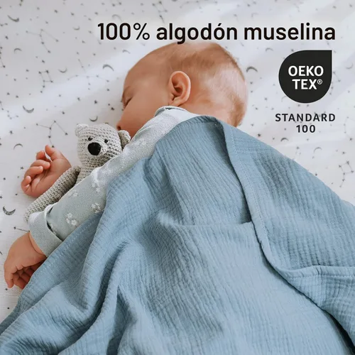 Vista 5 de GLLQUEN BABY Mantas de muselina para envolver al bebé, paquete de 3 mantas de recepción para niños y niñas recién nacidos, manta para envolver al