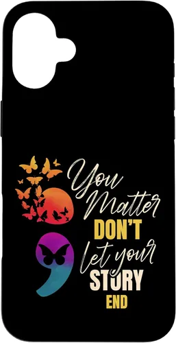 Vista 23 de Semicolon Mental Health Awareness Prevention Case for iPhone 17