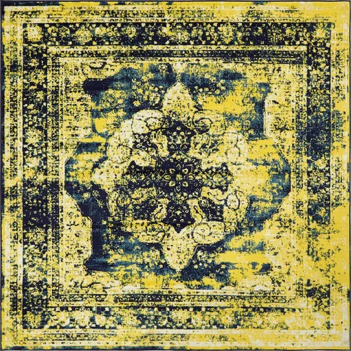 Vista 60 de Unique Loom, colección Sofía - Alfombra de la colección Salle Garnier (4' 1" x 6' 1", turquesa/azul, rectangular)