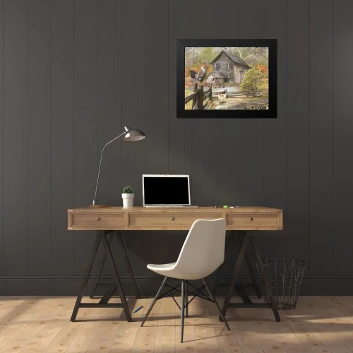 Vista 3 de ArtDirect - Wargo, Ed 18x15 Black Modern Framed Art Print Titled: Down on the Farm I
