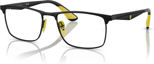Vista 2 de Ray-Ban Rx6516m Scuderia Ferrari Collection - Marco rectangular para gafas graduadas, Negro matelente de demostración.