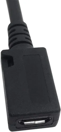 Vista 3 de AFUNTA Cable de extensión USB 2.0 Micro de 5 pines hembra a USB estándar macho para transferencia de datos -5 pulgadas