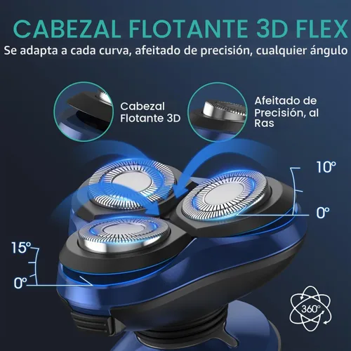 Vista 3 de VOYOR Maquinilla de afeitar eléctrica para hombres mojados y secos 2-Azul