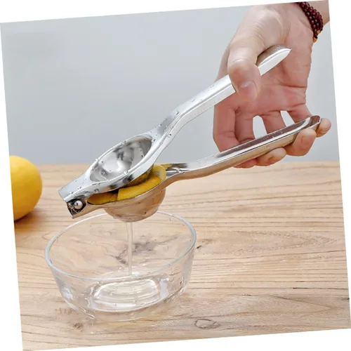 Vista 3 de INOOMP Exprimidor manual de acero inoxidable con exprimidor manual de limón y naranja con cómodo exprimidor de cítricos de mano para lima, kiwi