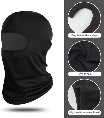 Vista 3 de SUNLAND Pasamontañas - Mascarilla facial para motocicleta, ciclismo, esquí, bandana para senderismo, patineta y cabeza, paquete de 3