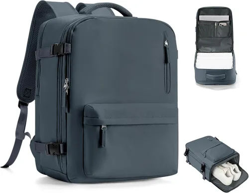 Vista 76 de VGCUB Mochila grande de viaje para trabajo, negocios, mochila para computadora portátil aprobada para vuelo, para mujeres y hombres, mochila