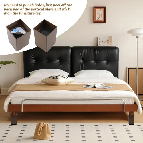 Vista 8 de 4 elevadores de cama de 2 pulgadas, sofá de mesa para muebles, elevador de 1.6 pulgadas de ancho y 2 pulgadas de alto ,Elevadores