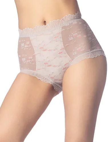 Vista 2 de iB-iP Bragas hipster de cintura alta con ribete de encaje transparente transparente para mujer