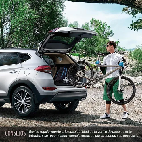 Vista 3 de 2 piezas de soportes de elevación de portón trasero de maletero, amortiguadores, puntales de compuerta trasera, varillas compatibles con Mini Cooper