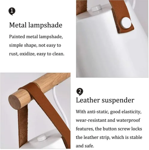 Vista 3 de Juego de dos lámparas de pared de madera fáciles de cargar, inalámbricas, recargables, con control remoto, de batería, de diseño moderno, pantalla