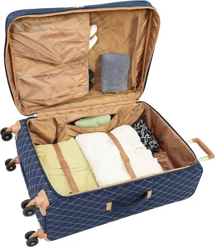 Vista 2 de LONDON FOG Queensbury Softside Spinner Equipaje, marino, Queensbury Softside - Maleta giratoria