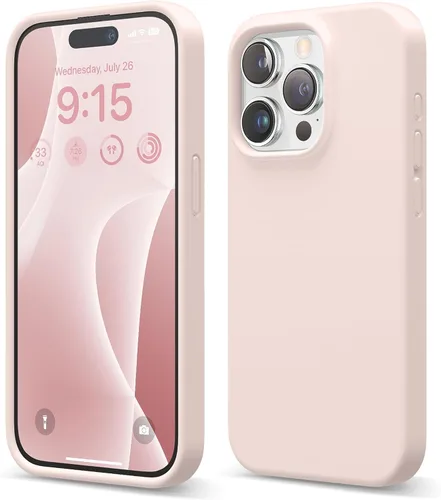 Vista 10 de elago Compatible con Funda para iPhone 15 Pro, funda de silicona líquida, funda protectora de cuerpo completo, a prueba de golpes, funda delgada