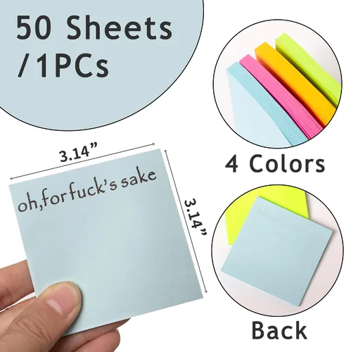 Vista 5 de Fresh Outta Fucks - Juego de notas adhesivas divertidas y bolígrafo, regalo de elefante blanco, divertido accesorio de escritorio, regalos