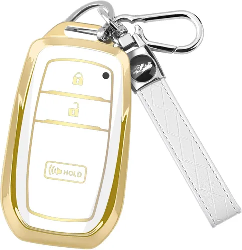 Vista 9 de Funda para llavero de Toyota con 3 botones (oro/negro)