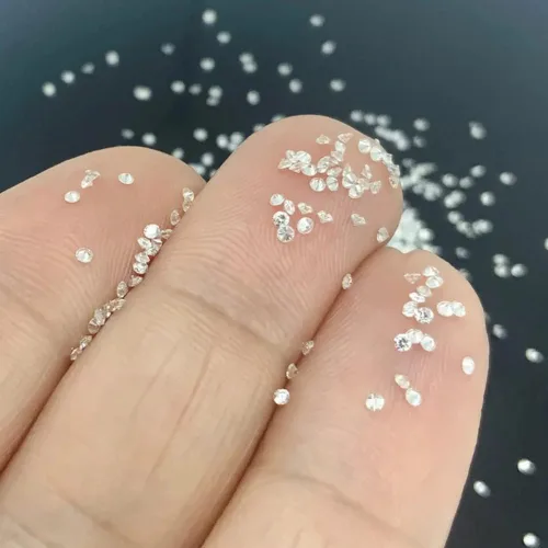 Vista 3 de REAL-GEMS Lote al por mayor de diamantes sueltos CVD cultivados en laboratorio, 8 piezas de 0.020in 0.5 cts VS1 Clarity EFG, excelente diamante