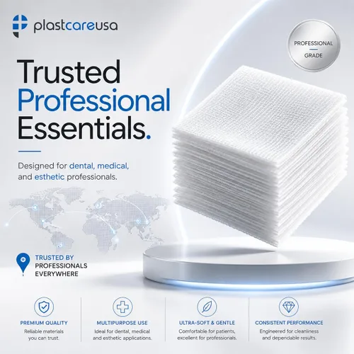 Vista 8 de 200 Almohadillas de gasa 2x2 - Esponjas de gasa no tejidas suaves de 4 capas - Gasa dental no estéril y toallitas estéticas - Gasas cuadradas
