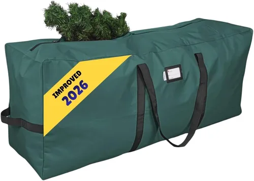 Vista 9 de Bolsa de almacenamiento para árbol de Navidad que se adapta hasta a 2 m Árbol navideño desmontado de 50 x 15 x 20 pulgadas, contenedor, caja