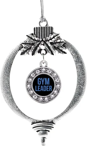 Vista 39 de Inspired Silver - Adorno con dije de cara de carlino - Adornos navideños de círculo de plata con joyas de circonita cúbica
