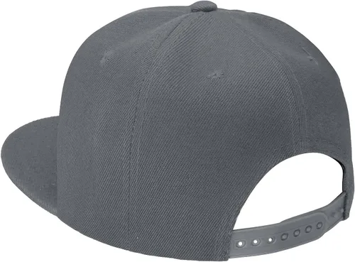 Vista 4 de Gorra clásica Snapback estilo Hip Hop plana en blanco, color sólido, tamaño ajustable