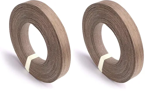 Vista 11 de Skelang Cinta de madera de nogal, para planchar, con adhesivo termofusible, cinta de madera flexible (2 pulgadas x 50 pies)