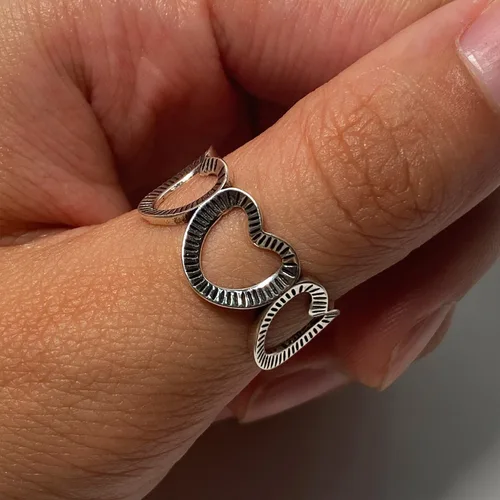 Vista 39 de Anillos de banda ancha de plata de ley 925 vintage hechos a mano para mujeres/hombres, anillo ajustable para el pulgar