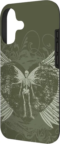 Vista 2 de Y2K Grunge Aesthetic Alt Goth Fairy Skeleton Wings Case for iPhone 17