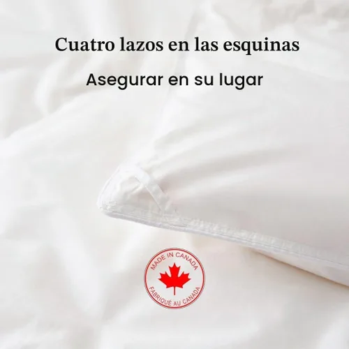 Vista 5 de Royal Elite - Edredón de plumón canadiense tamaño Queen - Hecho en Canadá relleno de edredón de plumón blanco con pestañas en las esquinas