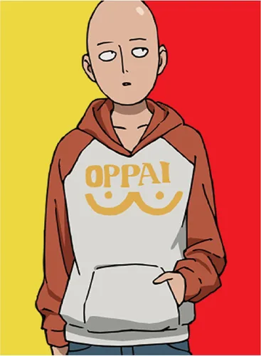 Vista 2 de One Punch Man Oppai Saitama - Camiseta de manga corta para hombre y mujer