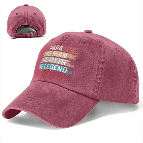 Vista 8 de Papa The Man The Myth The Legend Baseball Cap for Men Women Hats Adjustable Vintage Washed Cotton Dad Hat