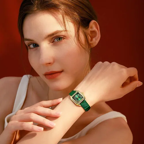 Vista 9 de Classic Relojes cuadrados de mujer con números romanos, de vestir, informal