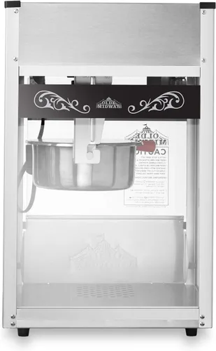 Vista 5 de Olde Midway Máquina comercial para hacer palomitas de maíz con hervidor de 8 onzas, color negro