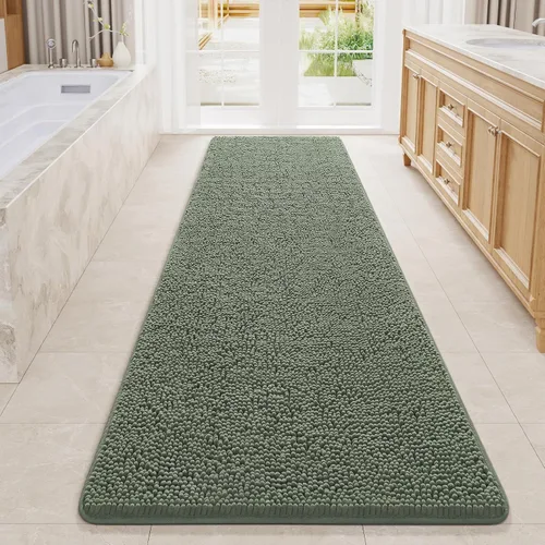 Vista 32 de LOCHAS - Alfombra de baño de lujo lanuda de 24 x 17 pulgadas, color beige